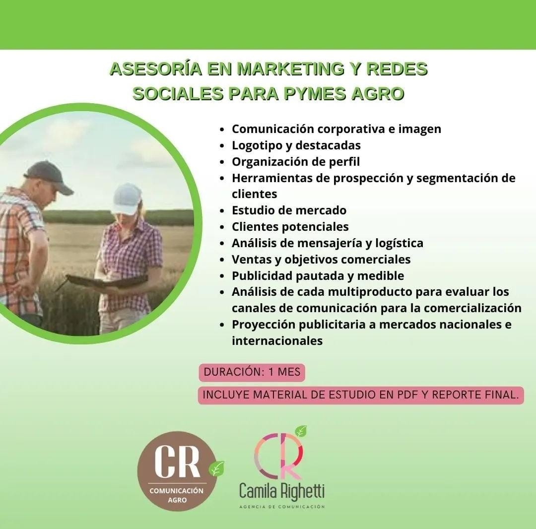 ASESORÍA DE MARKETING Y REDES SOCIALES PARA PYMES AGRO